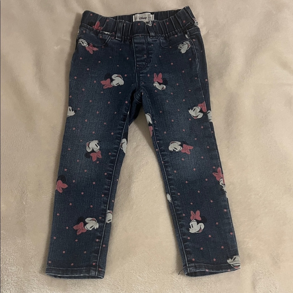 GAP Disney Kids Jeans with Minnie Mouse Print - Blue and Pink